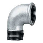 Galvanised Malleable 90D M x F Elbow 1 1/2" - Click Image to Close